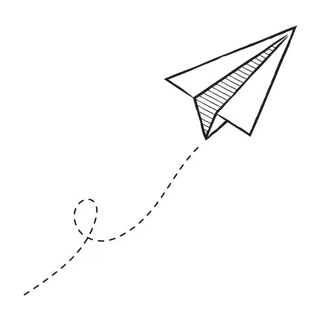 Paper airplane illustration